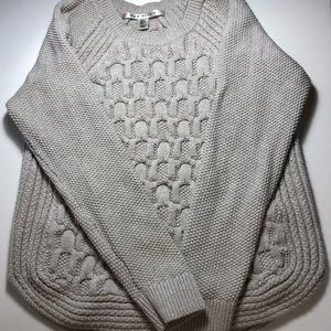 Max studio cream waffle knit sweater